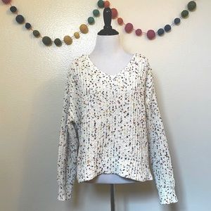 🆕BCX Chenille Confetti Drop Shoulder Knit Sweater - Size Medium